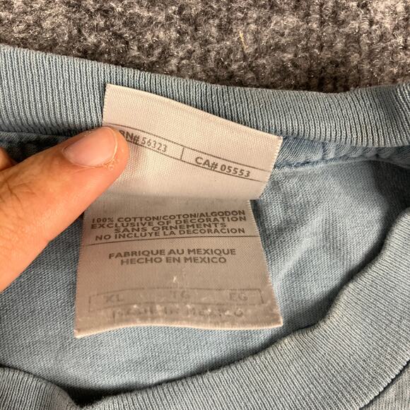 Nike T-Shirt Mens Size XL Blue Florida Spellout Swoosh Graphic Tee Distressed - Picture 6 of 11